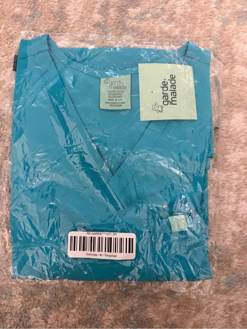 Garde-malade Gabrielle Turquoise Women's Scrub Top